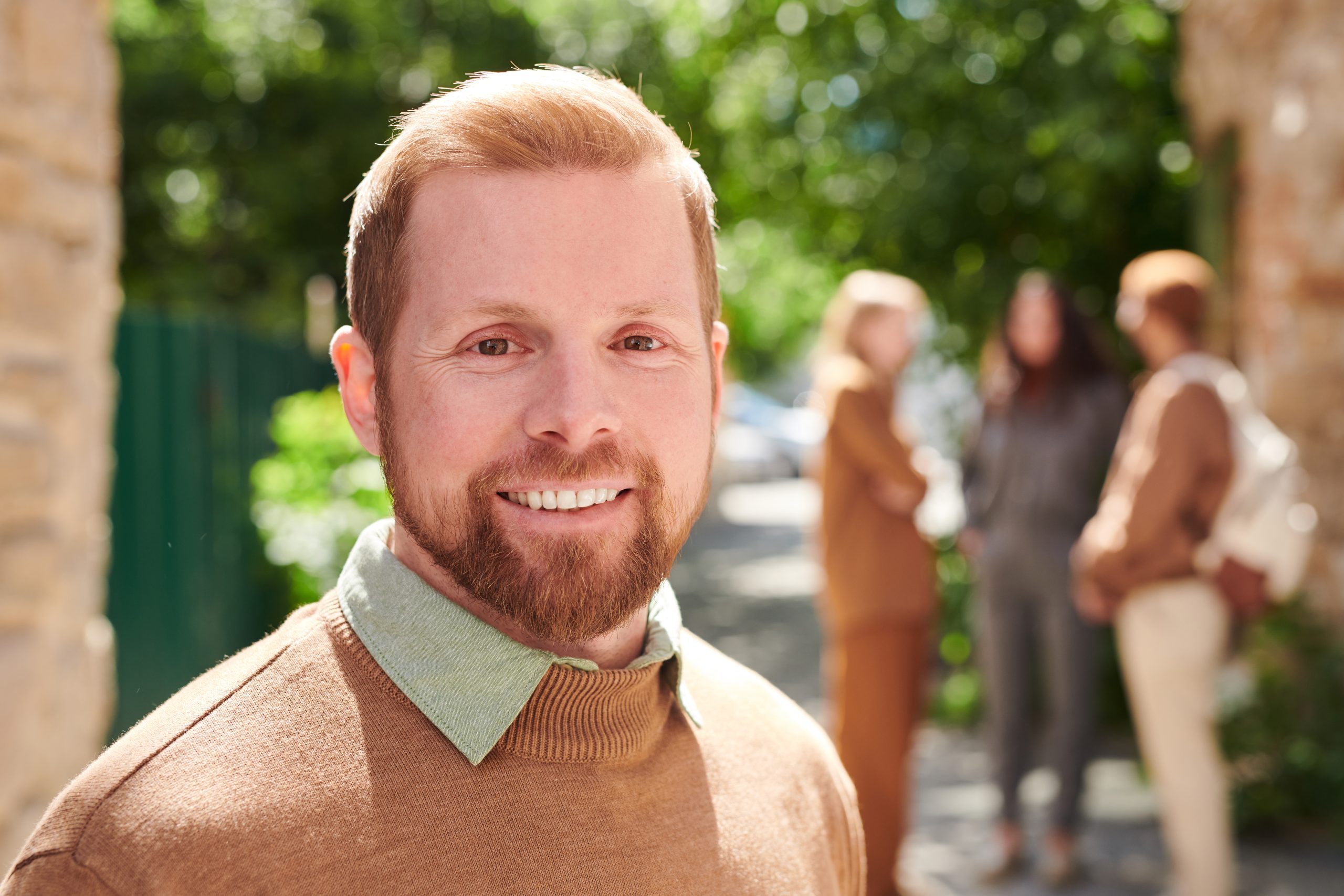 Handsome bearded college teacher