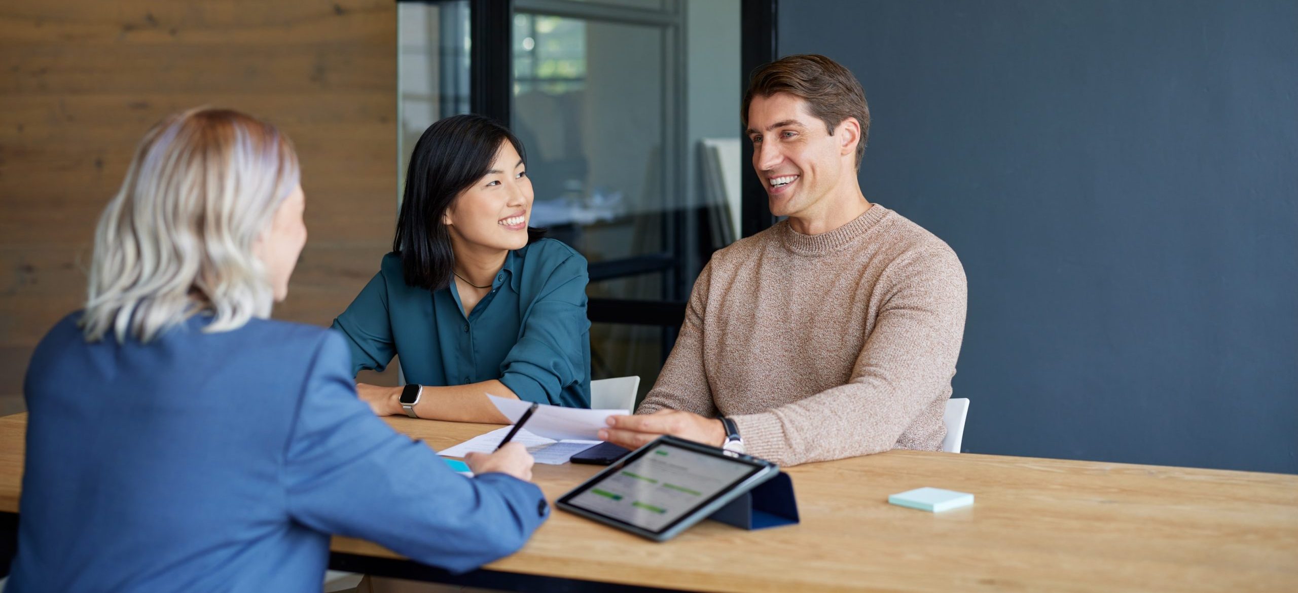 Mixed race couple meeting financial advisor in office, investment advice, financial planning, personal insurance, financial advisers, retirement planning, investment strategies, sunshine coast financial advisers, financial planning association, financial needs, outstanding service, financial planner, business insurance, knowledge, achieve, life, business, money, few years